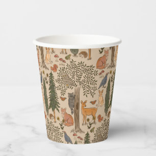 Vasos De Papel Rustic Woodland Forest Animals Boy Baby Shower