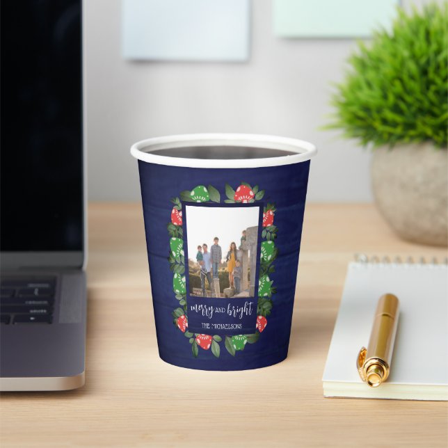 Vasos De Papel Rustic Woodland Whimsical Mushrooms Christmas (in situ)