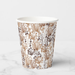 Vasos De Papel Rústica morena boho y silbato al aire libre