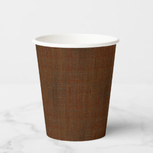 Vasos De Papel Rústica textura de grano de madera de bambú