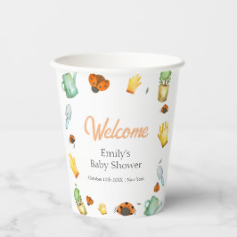 Vasos De Papel Rústica vegetación Ladybug Garden Baby Shower