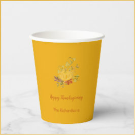 Vasos De Papel Rústico otoño otoño caída Calabaza color Acción de