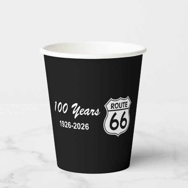 Vasos De Papel Ruta 66 Centenario Histórico (Anverso)