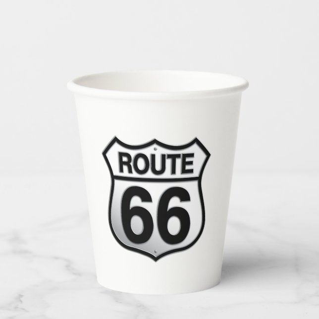 Vasos De Papel Ruta 66 taza de papel (Anverso)
