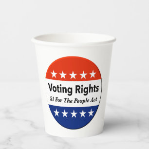 Vasos De Papel S1 Ley de derechos de voto para el pueblo