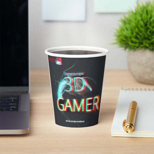 Vasos De Papel S3D Gamer "Edición Metalizado" (in situ)