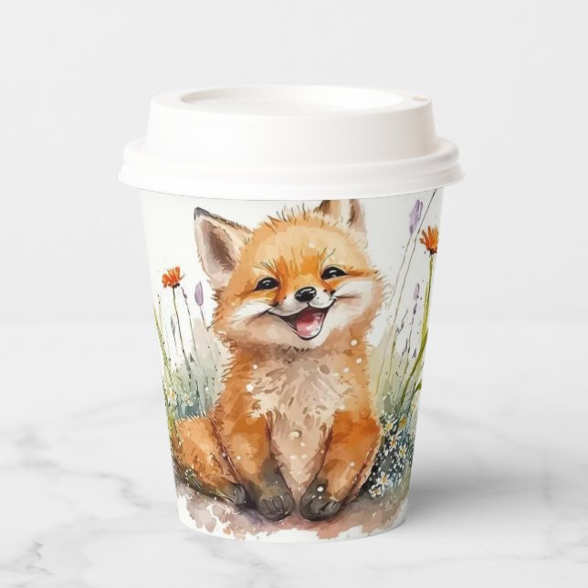 Vasos De Papel Sabiduría del bosque - Fiesta infantil disponible (Anverso)