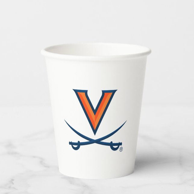 Vasos De Papel Sable de la Universidad de Virginia (Anverso)