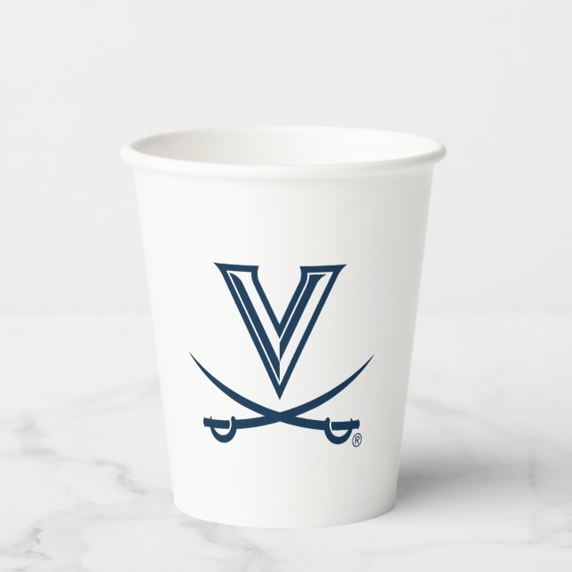 Vasos De Papel Sable de la Universidad de Virginia (Anverso)