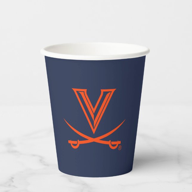 Vasos De Papel Sable de la Universidad de Virginia (Anverso)