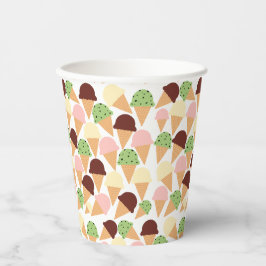 Vasos De Papel Sabores De Crema De Hielo