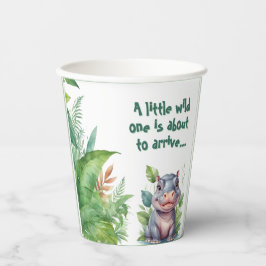 Vasos De Papel Safari Wild One Baby Shower