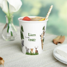 Safari Wild One Birday Party Paper cup