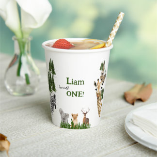 Vasos De Papel Safari Wild One Birday Party Paper cup