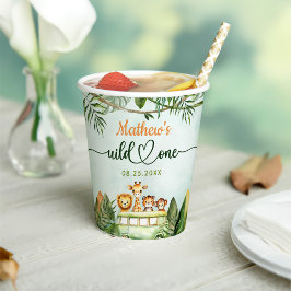 Vasos De Papel Safari Wild One First Birthday