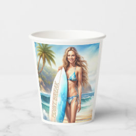 Vasos De Papel salto de punto de acción chica