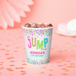 Vasos De Papel Salto Trampoline Birthday Party Suministros Decor