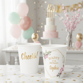 Vasos De Papel Salud! Felices 21° copas de papel para Fiestas de 