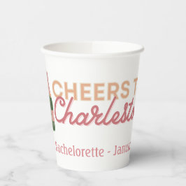 Vasos De Papel "Saludos a Charleston", tazas de papel para Fiesta