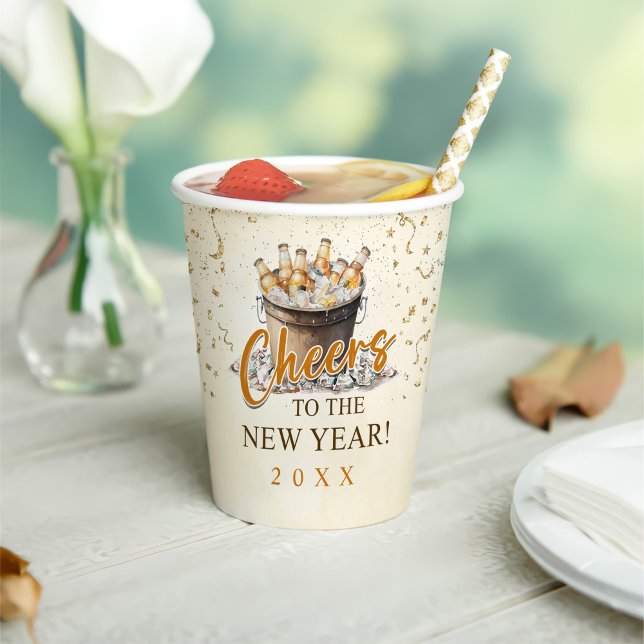 Vasos De Papel Saludos al Fiesta de Año Nuevo (Subido por el creador)