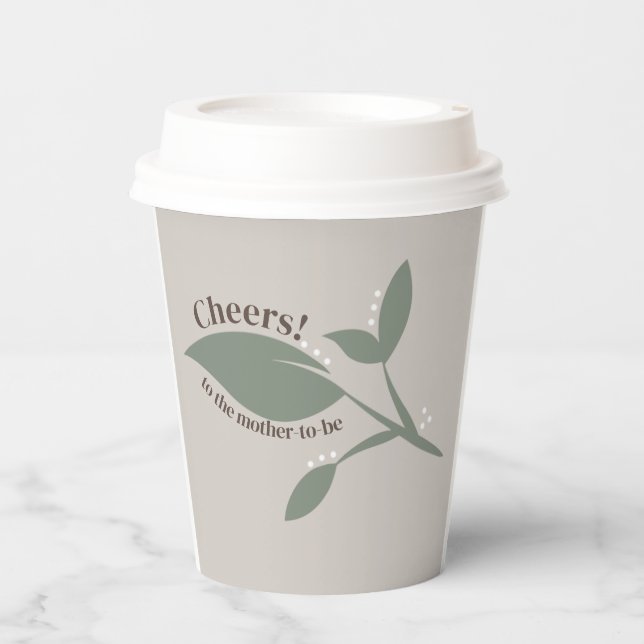 Vasos De Papel Saludos florales a la futura Copa de Fiestas (Anverso)