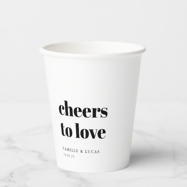 Vasos De Papel Saludos Para Amar Los Favores De Bodas Personaliza (Anverso)