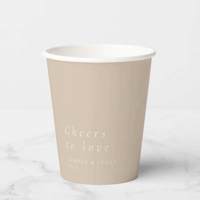 Vasos De Papel Saludos Para Amar Los Favores De Bodas Personaliza (Anverso)
