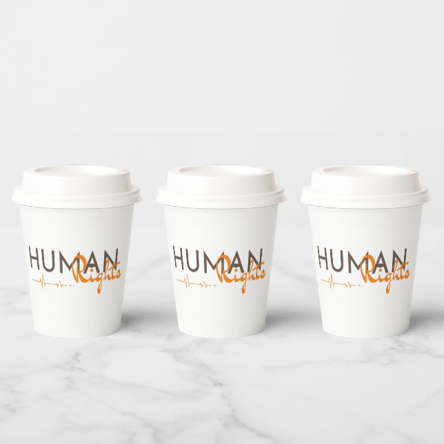 Vasos De Papel Salvamento de los derechos humanos (Multi)