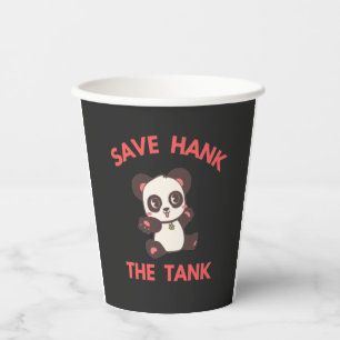 Vasos De Papel Salvar a Hank El Tanque Divertido