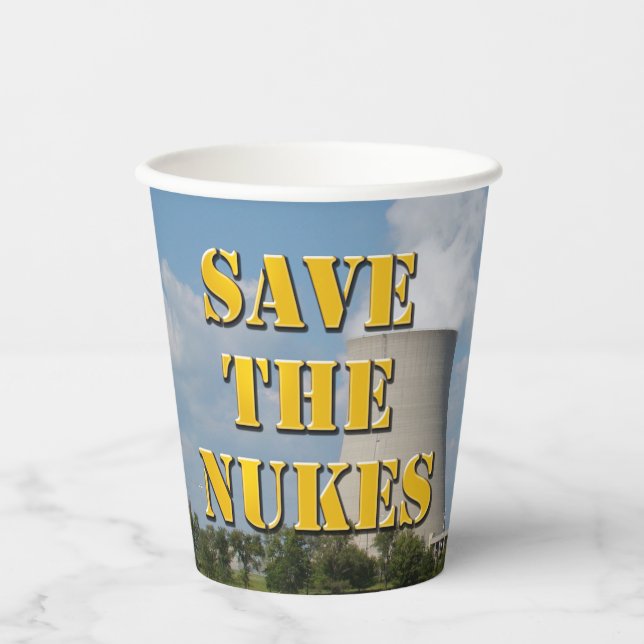 Vasos De Papel Salvar A Las Nukes (Anverso)