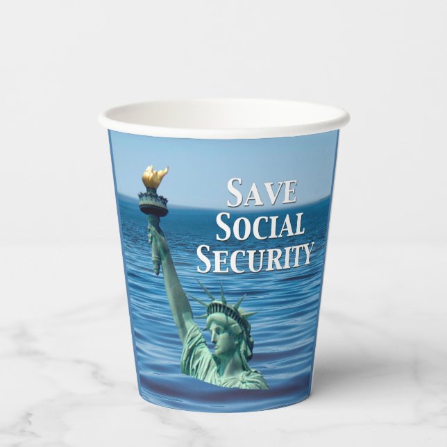 Vasos De Papel Salvar la seguridad social (Reverso )