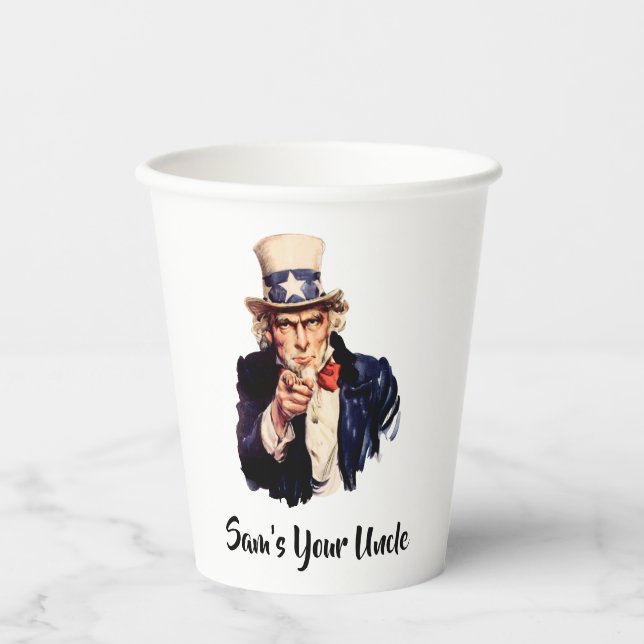 Vasos De Papel Sam es tu tío (Anverso)