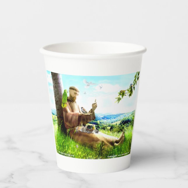 Vasos De Papel San Francisco y los sermonederos de los pájaros (Anverso)