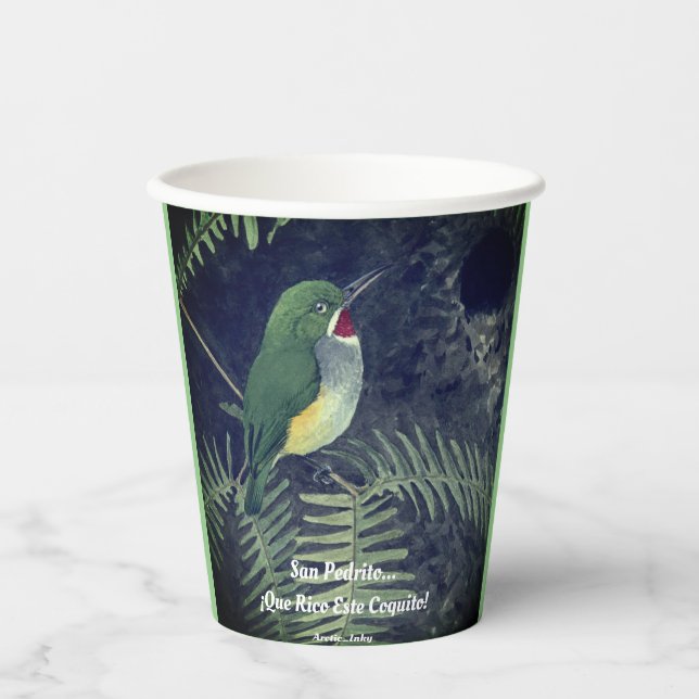 Vasos De Papel San Pedrito... ¡Que Rico Este Coquito! (Anverso)