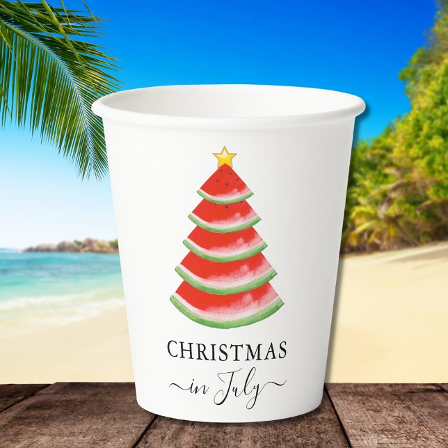 Vasos De Papel Sandía de Navidad en Julio (Subido por el creador)