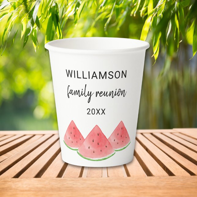 Vasos De Papel sandía de unión familiar personalizada (Subido por el creador)