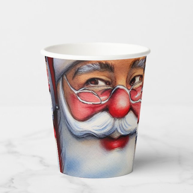 Vasos De Papel Santa Claus (Anverso)