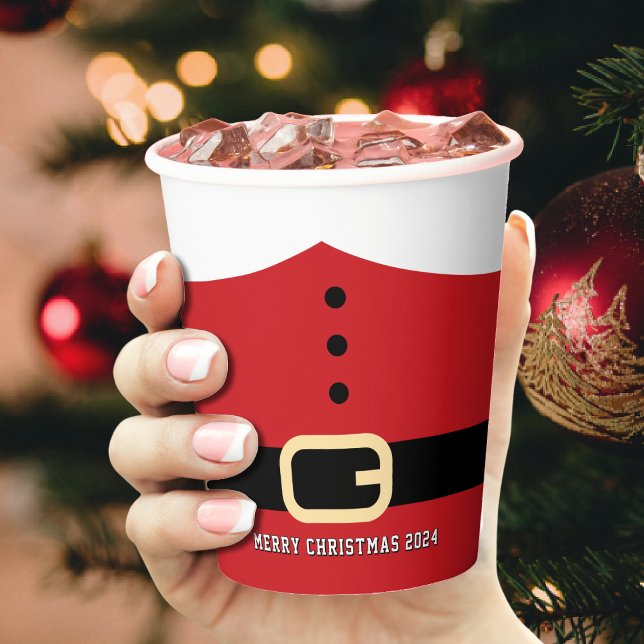 Vasos De Papel Santa Claus Feliz Navidad (Santa Claus Merry Christmas Paper Cups
)