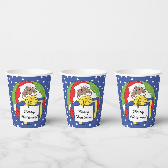 Vasos de Papel "Santa Claus Presents"  8 oz. (Multi)