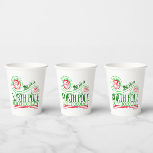 Vasos De Papel Santa Cláusula Polo Norte Chocolate caliente