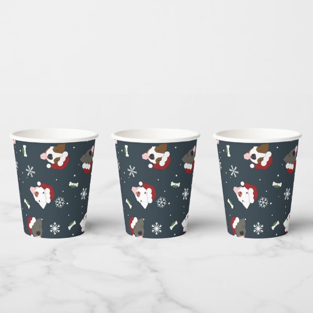 Vasos De Papel Santa Dogs (Multi)