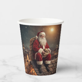 Vasos De Papel Santa en la azotea