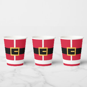 Vasos De Papel Santa navideño minimalista