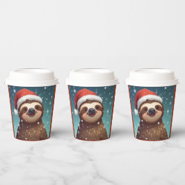 Vasos De Papel Santa Sloth, Paper Cups