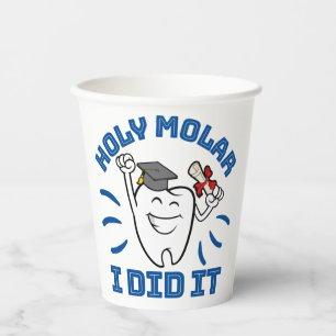 Vasos De Papel Santo Molar Lo Hice Dentista Graduación RDH
