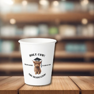 Vasos De Papel ¡Santo Vaca! Copa de Papel de Graduación