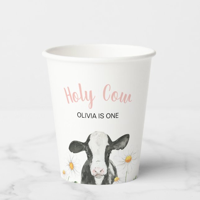 Vasos De Papel Santo Vaca Soy Una Margarita (Anverso)