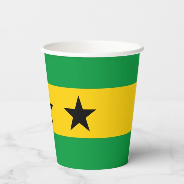 Vasos De Papel Sao Tome and Principe Flag (Reverso )