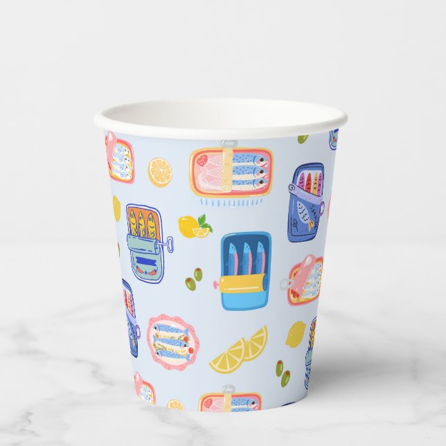 Vasos De Papel Sardinas y Limones (Anverso)