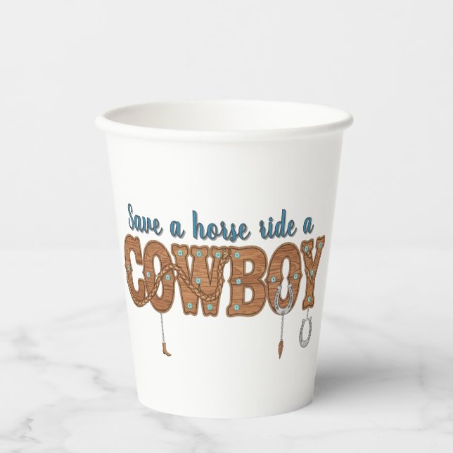 Vasos De Papel save a horse ride a cowboy  (Anverso)